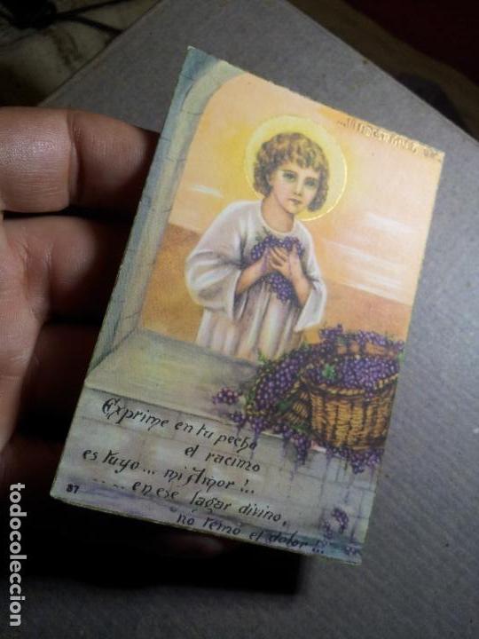 Cartes Postales: antigua estampa recordatorio con dorados, 10 x 7aprox....serie limitada a&ntilde;o1947 ..reverso escrito
