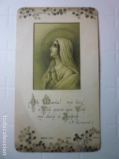 Cartoline: RECUERDO PRIMERA COMUNI&Oacute;N CON RELIEVE IGLESIA PARROQUIAL DE SANTA MADRONA. MAYO 1920.