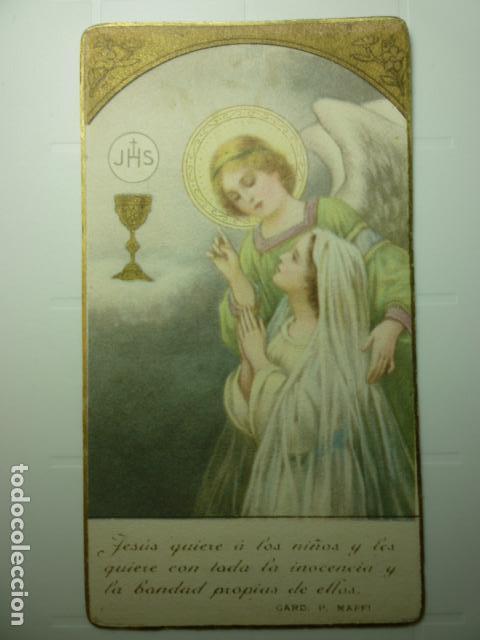 Postkarten: RECUERDO PRIMERA COMUNION COLEGIO HERMANAS CARMELITAS DE LA CARIDAD EN VILLENA. A&Ntilde;O 1929.