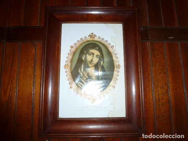 Postais: MARCO DE MADERA CON ESTAMPA RELIGIOSA