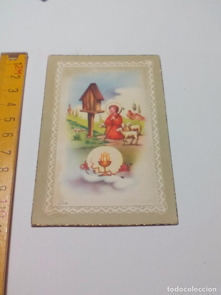 Postales: ESTAMPA Recordatorio 1&ordf; Primera Comuni&oacute;n de 90 ni&ntilde;os de Ferroviarios. 1956 Guadarrama San Miguel