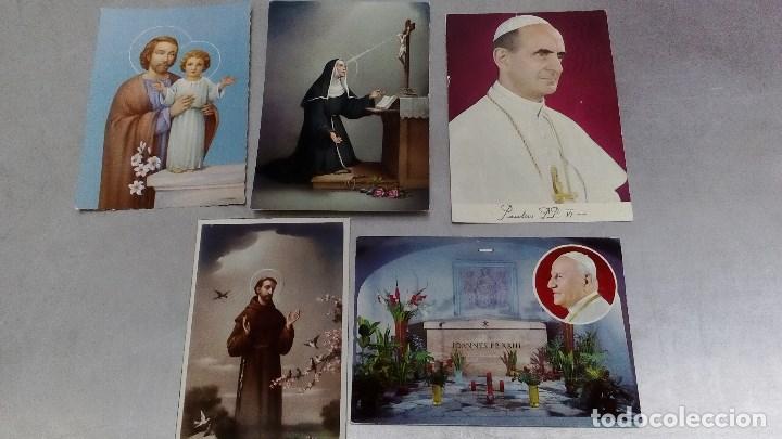 Cartoline: LOTE 5 POSTALES RELIGIOSAS DE LOS A&Ntilde;OS 70 CIRCULADAS