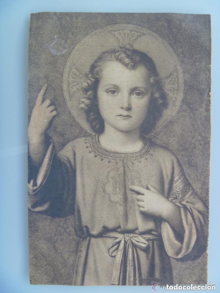 Postales: ESTAMPA NI&Ntilde;O JESUS DE EL MENSAJERO DEL CORAZON DE JESUS , 1951.