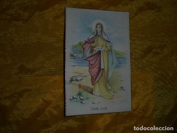Cartes Postales: ANTIGUA  POSTAL  A COLOR DE  SANTA  LUCIA.  BORDES DORADOS