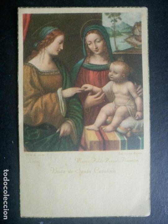 Postcards: estampa boda de santa catalina de Luini