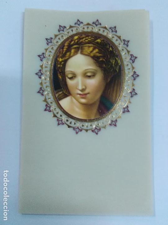 Postales: Estampita sin imprimir de Virgen. 14 unidades