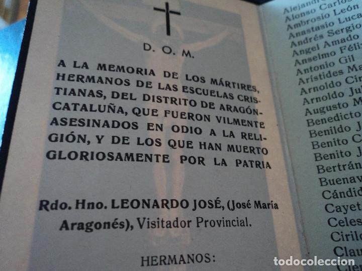 Postales: RECORDATORIO MARTIRES DE LAS ESCUELAS CRISTIANAS ARAGON-CATALU&Ntilde;A asesinados en odio a la religion...