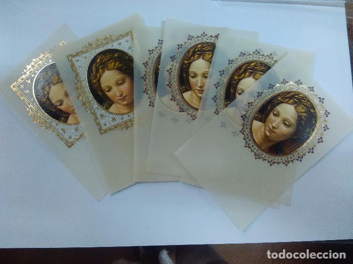 Postales: Estampitas sin imprimir de la virgen