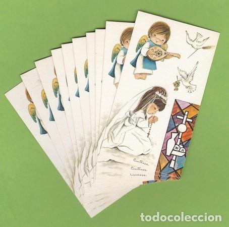 Postkarten: ESTAMPA RECORDATORIO PRIMERA COMUNION - LOTE DE 10 IGUALES - 5048 /20 - PAPEL CARTULINA  NORMAL