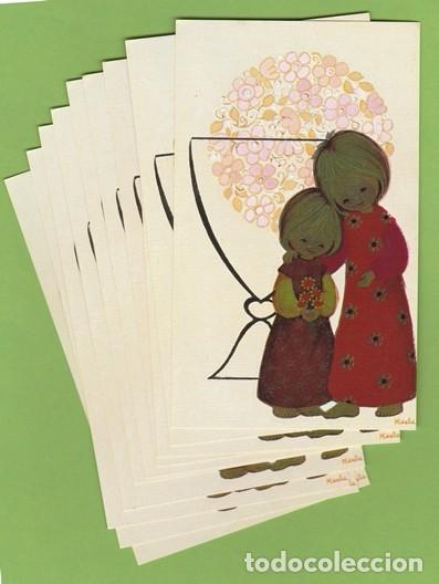 Postales: ESTAMPA RECORDATORIO PRIMERA COMUNION - LOTE DE 10 IGUALES - R606 /31 - PAPEL TELA Y DIBUJO - ORTIZ