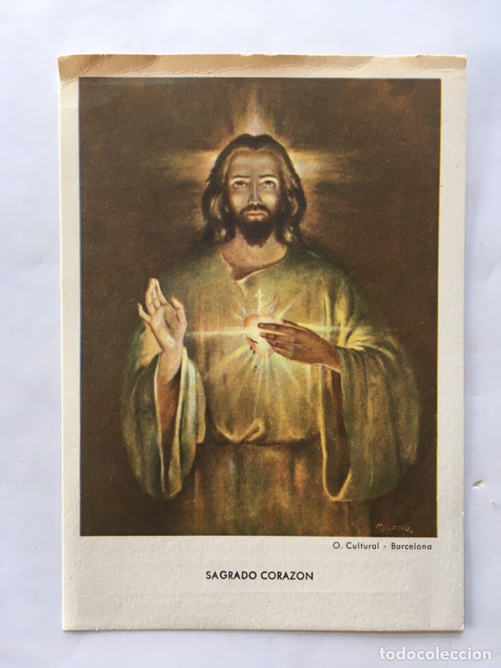Postales: Estampa/Recordatorio &rdquo;Sagrado Coraz&oacute;n&rdquo;(h.1960)