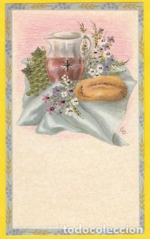 Postales: ESTAMPA RECORDATORIO PRIMERA COMUNION -LOTE DE 10 IGUALES GOLDEN 406 -PAPEL PERGAMINO/VEGETAL Y ORO