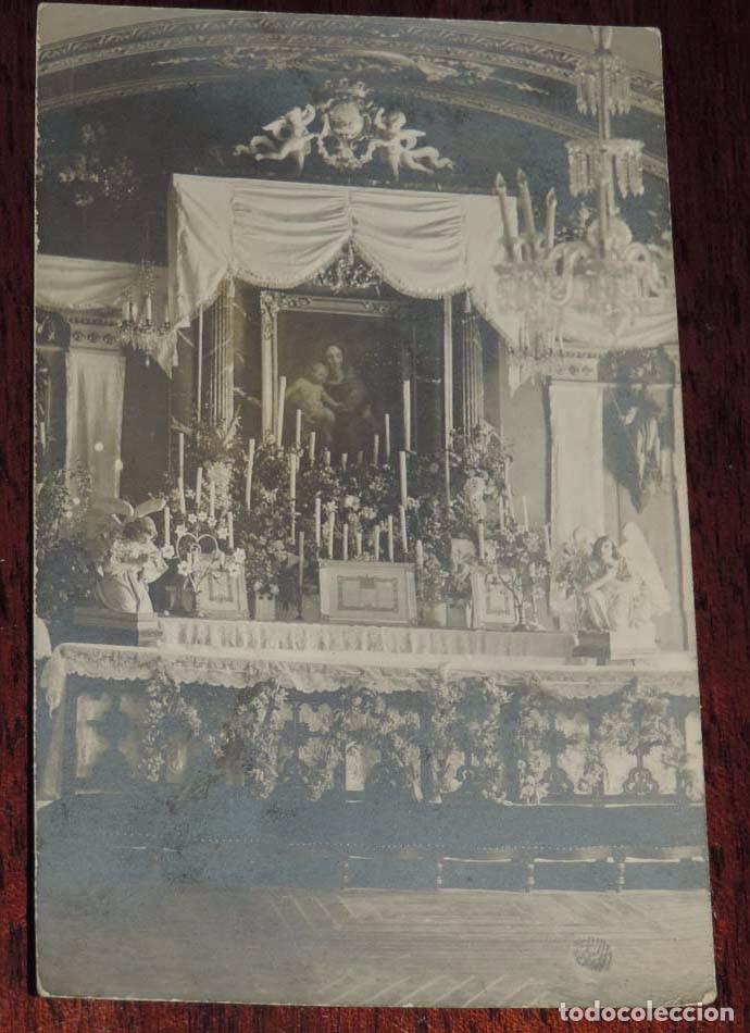 Postkarten: FOTO POSTAL DE ALTAR CON CUADRO DE VIRGEN MARIA, DESCONOCEMOS LOCALIZACION, NO CIRCULADA.