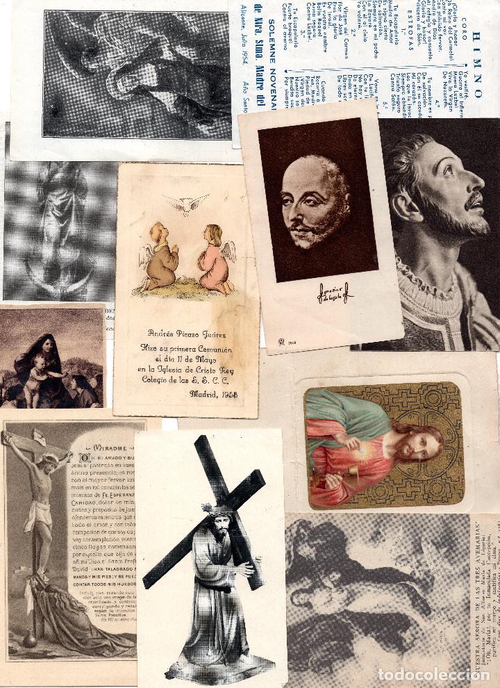 Postales: LOTE DE ESTAMPITAS RECORDATORIOS RELIGIOSOS - Foto 1