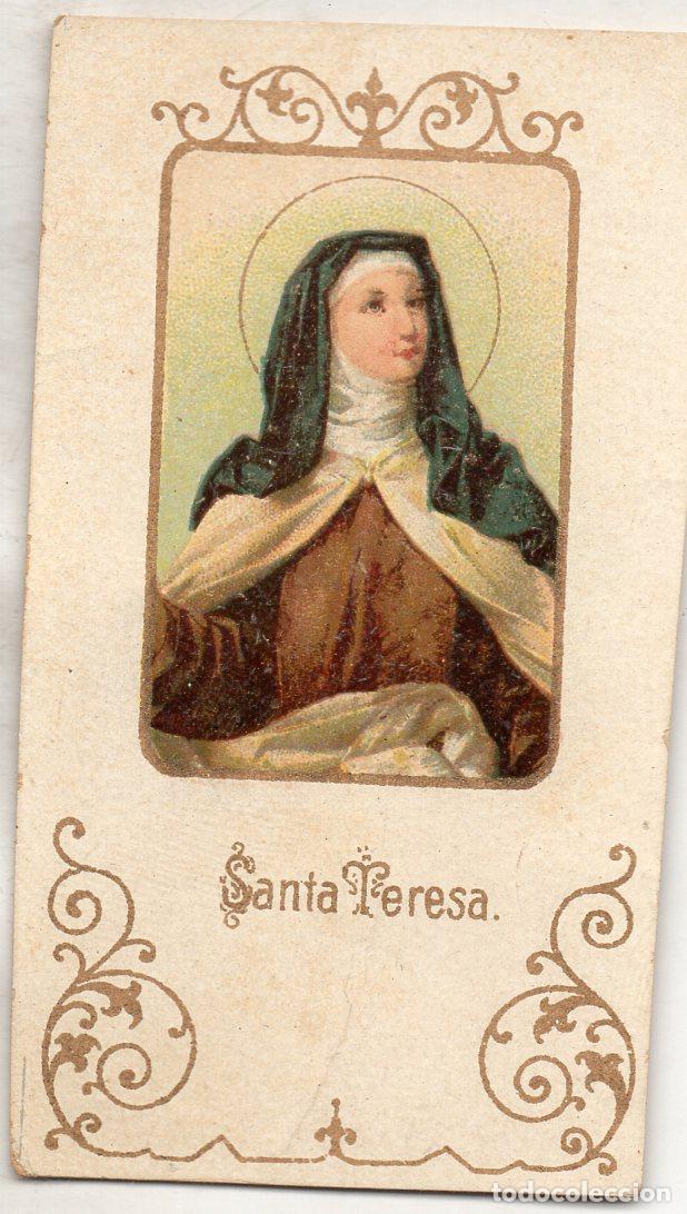 Postkarten: PEQUE&Ntilde;A ESTAMPA CROMOLITOGRAF&Iacute;A SIGLO XIX SANTA TERESA