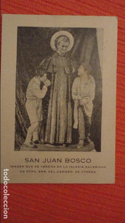 Postales: RECUERDO.FIESTA SAN JUAN BOSCO.IGLESIA NTRA SE&Ntilde;ORA DEL CARMEN.UTRERA.SEVILLA 1939