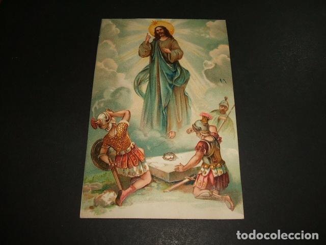 Cartes Postales: JESUS RESUCITADO POSTAL CROMOLITOGRAFICA EN RELIEVE HACIA 1907