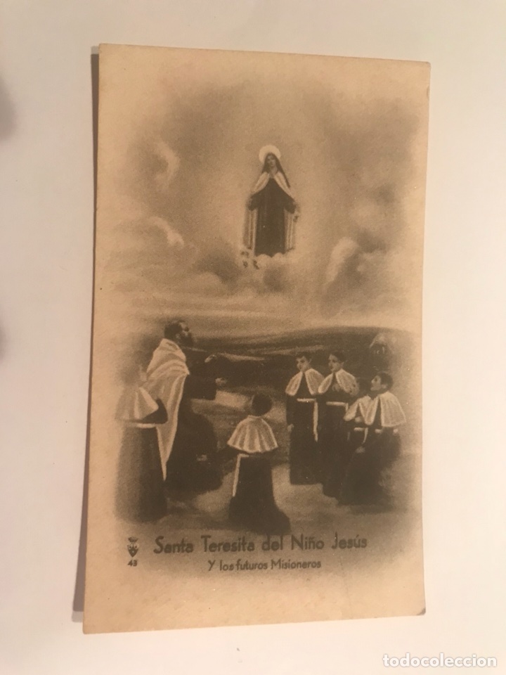 Postales: SANTA TERESITA DEL NI&Ntilde;O JES&Uacute;S Y LOS FUTUROS MISIONEROS (h.1940?)