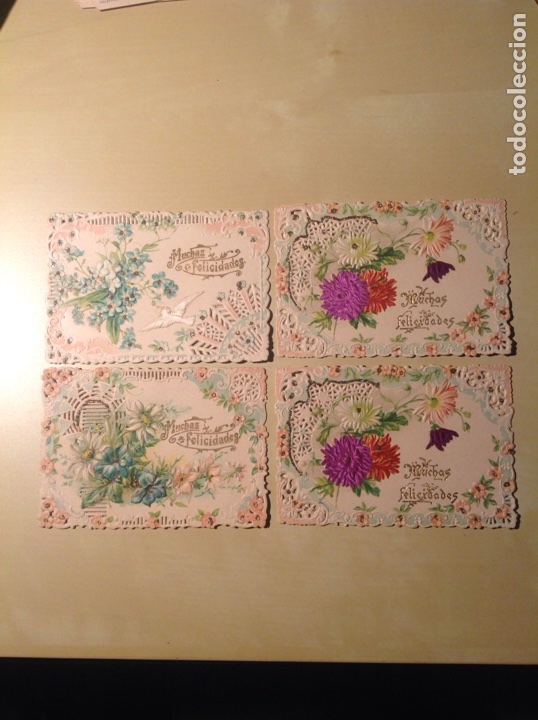 Postales: 4 Tarjetas troqueladas no circuladas - Foto 1