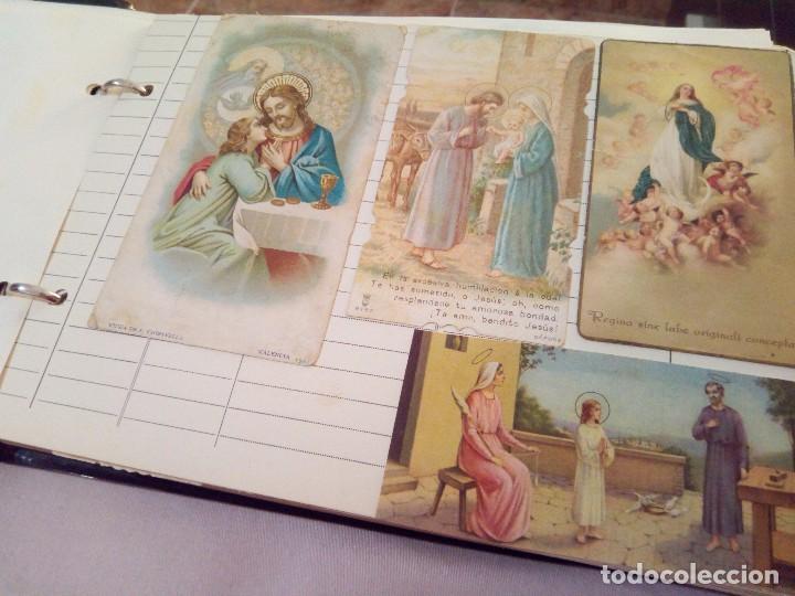 Postales: Album con 150 estampas religiosas a&ntilde;os 70