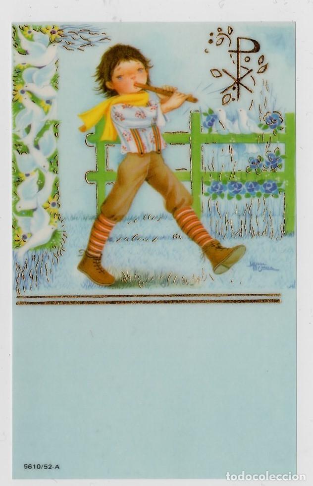 Postkarten: ESTAMPA COMUNI&Oacute;N ILUSTRADA POR M. ROSA GARC&Iacute;A REF. 5610/52-A ESTAMPACI&Oacute;N DORADO PAPEL VEGETAL