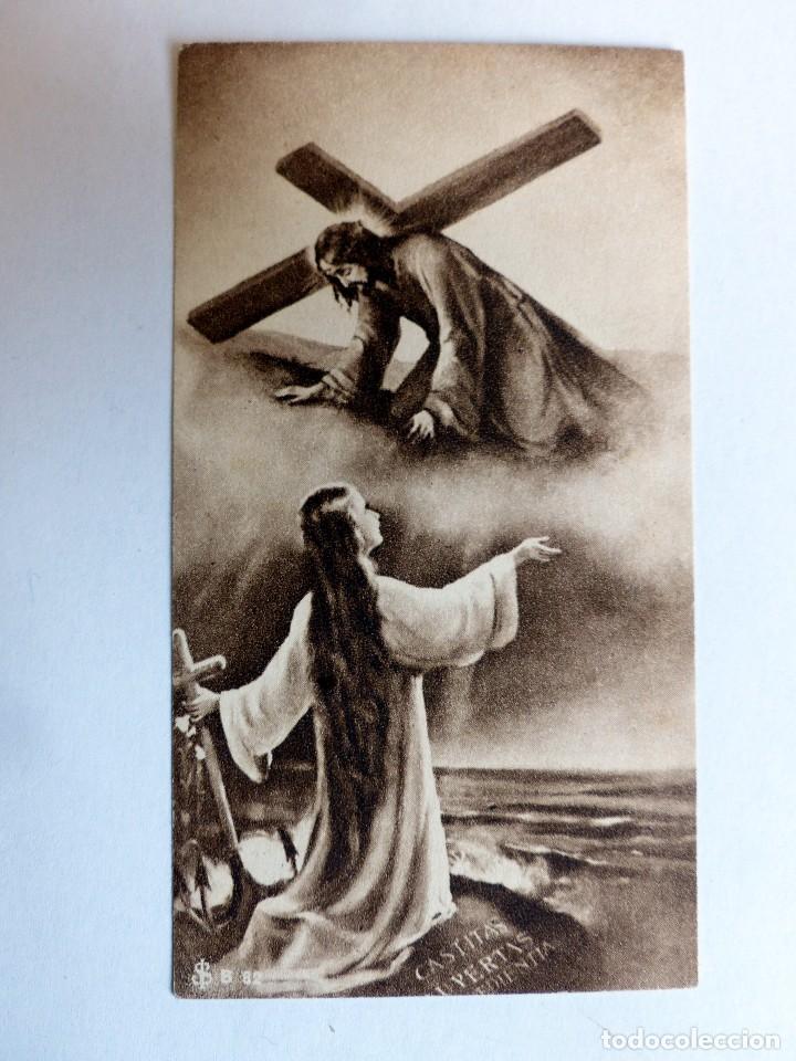 Postales: estampa escrita en 1935 como felicitacion navide&ntilde;a 5,2 x 9,5 cm