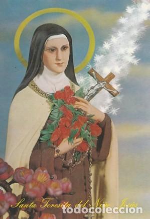 Postales: POSTAL - SANTA TERESITA DEL NI&Ntilde;O JESUS - N&ordm; 15 - ED. ESCUDO DE ORO - A&Ntilde;O 1974 - NUEVA
