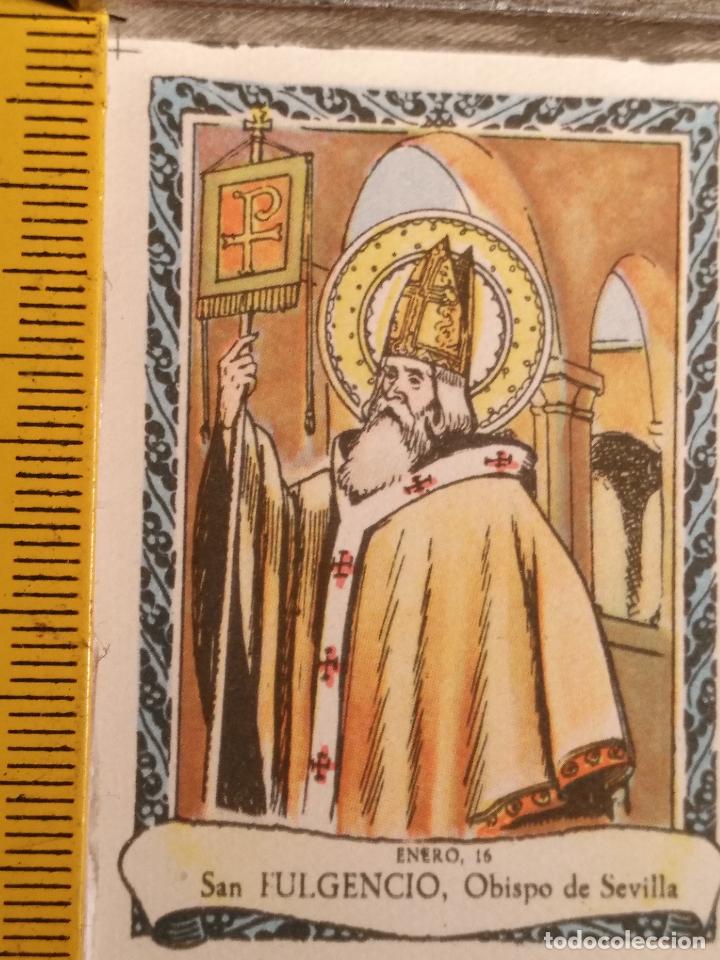 Postais: santoral del dia - santo - estampa o cromo religiosa - san fulgencio