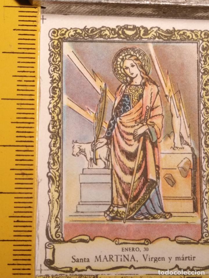 Postais: santoral del dia - santo - estampa o cromo religiosa - santa martina