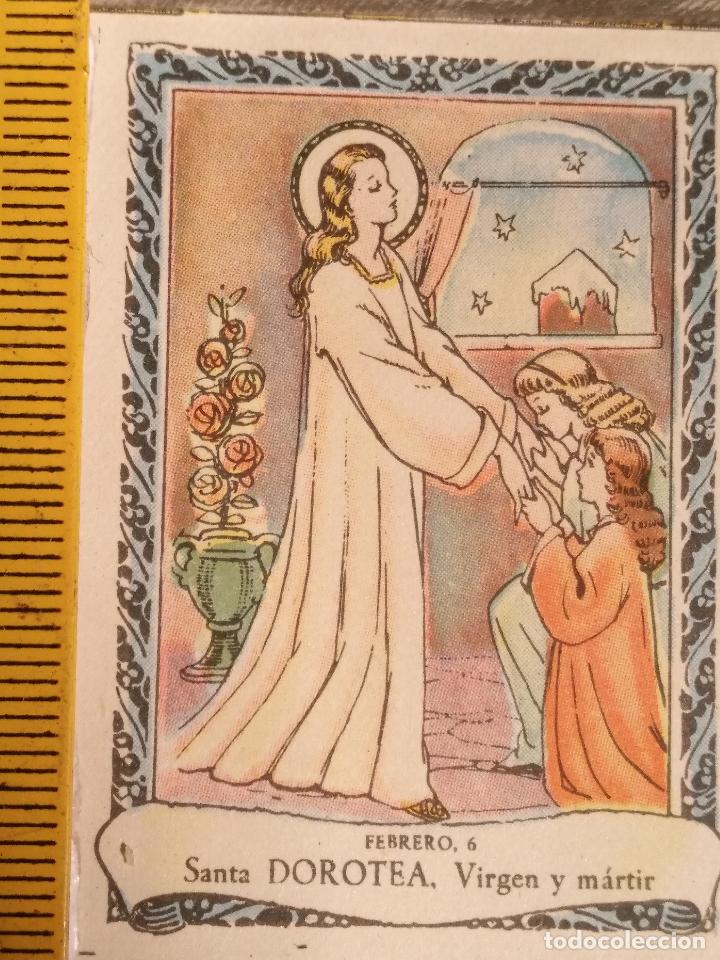 Postais: santoral del dia - santo - estampa o cromo religiosa - santa dorotea