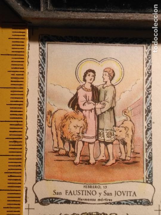 Postais: santoral del dia - santo - estampa o cromo religiosa - san faustino y san jovita