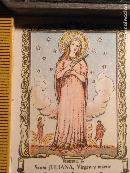 Postais: santoral del dia - santo - estampa o cromo religiosa - santa juliana virgen