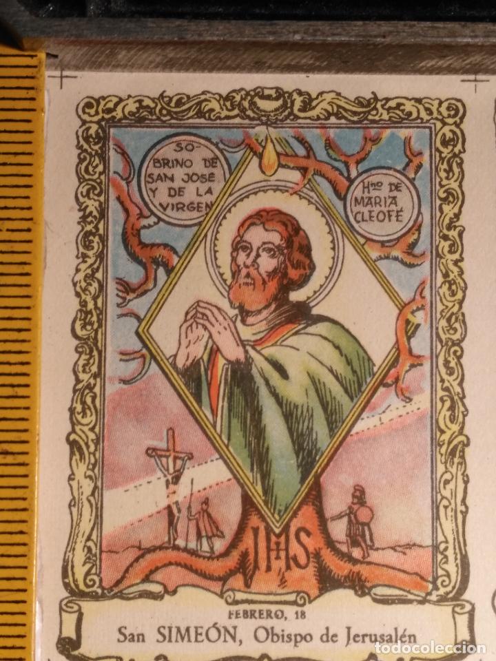 Postais: santoral del dia - santo - estampa o cromo religiosa - san simeon