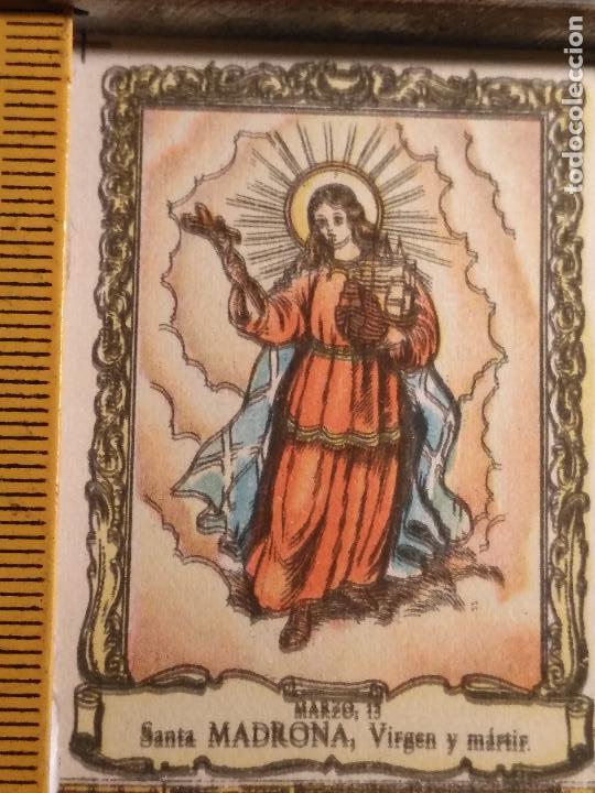 Postais: santoral del dia - santo - estampa o cromo religiosa - santa madrona