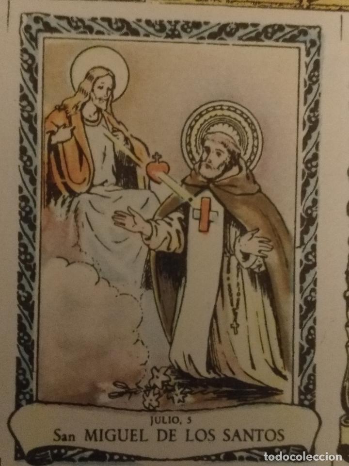 Postais: santoral del dia - santo - estampa o cromo religiosa - san miguel de los santos