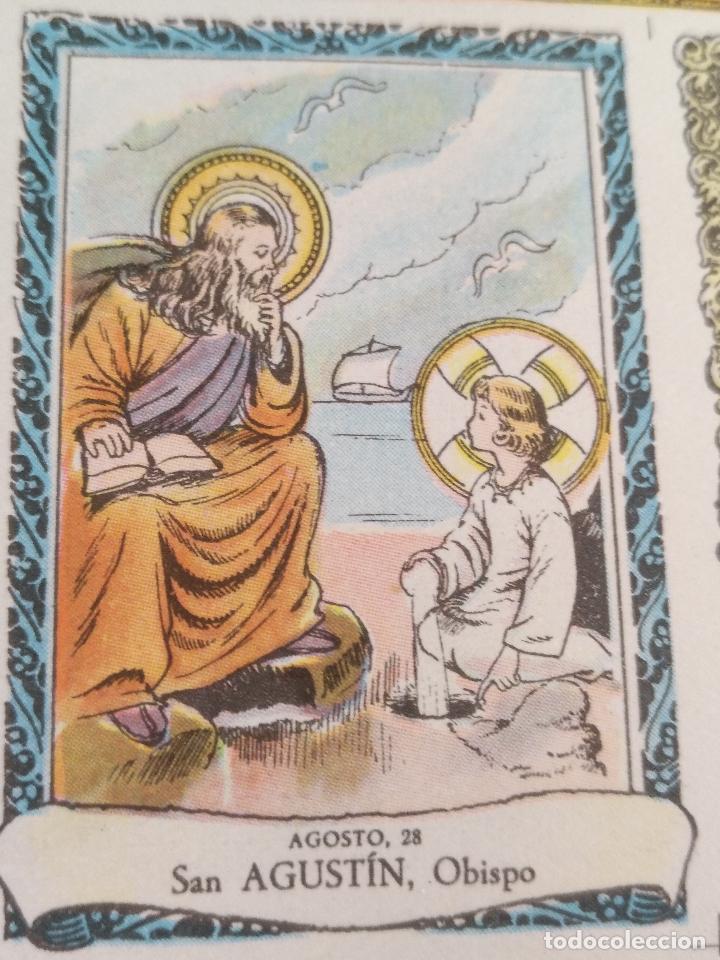 Postais: santoral del dia - santo - estampa o cromo religiosa - SAN AGUSTIN