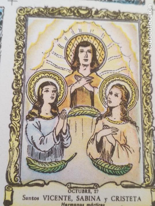 Cartoline: santoral del dia - santo - estampa o cromo religiosa - SAN VICENTE SABINA Y SANTA CRISTETA
