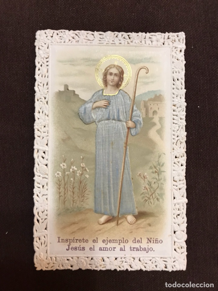 Postales: ESTAMPA CON PUNTILLA. Ni&ntilde;o Jes&uacute;s (h.1920?)