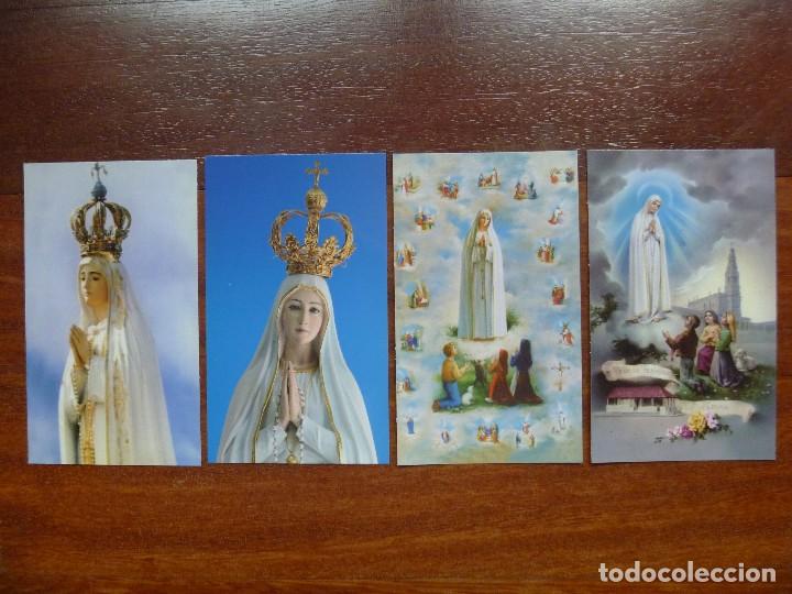 Postales: Estampa nuestra se&ntilde;ora F&aacute;tima lote 4 recordatorios