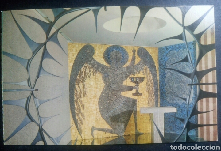 Postales: Postal coventry catedral gran breta&ntilde;a mural en la capilla cristo de gethsemame
