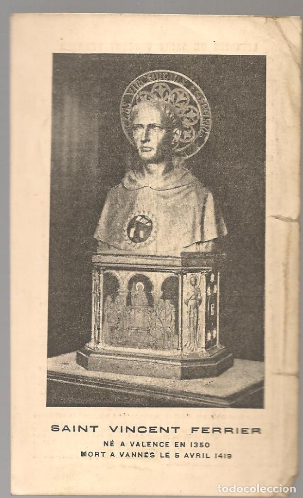 Postales: estampa SAINT VINCENT FERRIER, letan&iacute;as &uacute;ltima