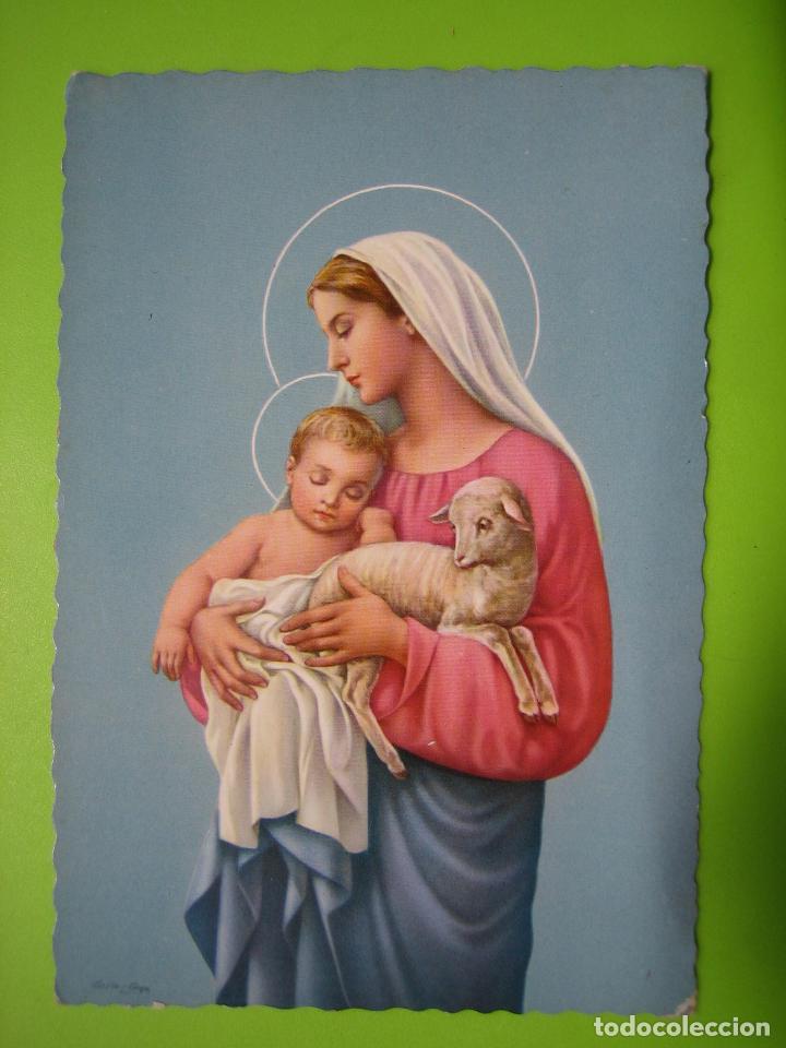 Postales: Postal religiosa de virgen - Foto 1