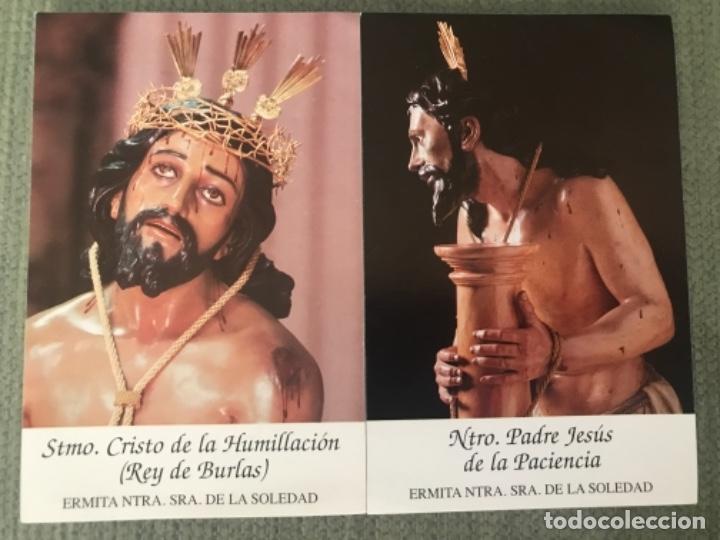 Postcards: LOTE DOS ESTAMPITAS ANTIGUAS HERMANDAD SOLEDAD HUMILLACI&Oacute;N Y PACIENCIA BADAJOZ SEMANA SANTA