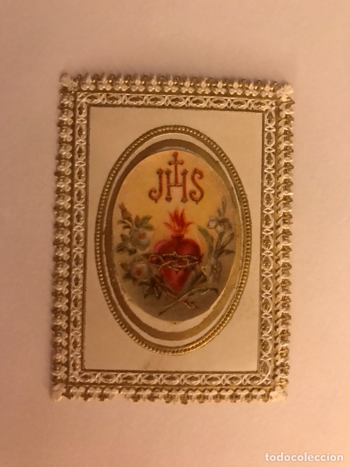Postales: SAGRADO CORAZ&Oacute;N DE JES&Uacute;S. Estampa Religiosa Calada (h.1930?)