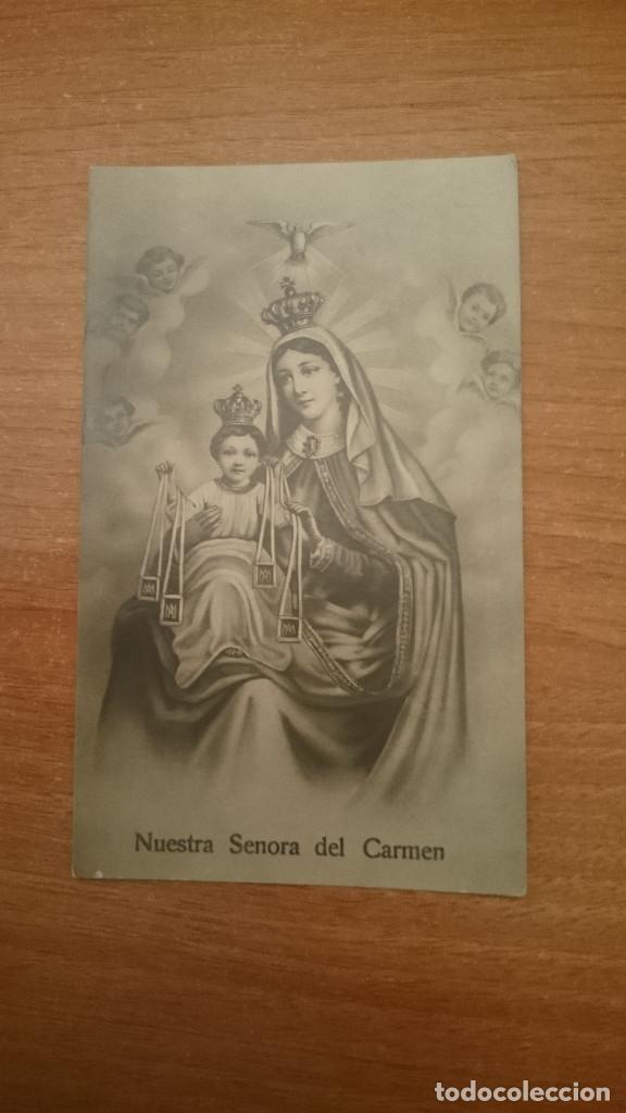 Postales: POSTAL NUESTRA SE&Ntilde;ORA DEL CARMEN ESCRITA