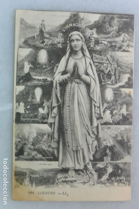 Postales: TAJETA POSTAL VIRGEN LOURDES. ESCRITA. A&Ntilde;OS 20