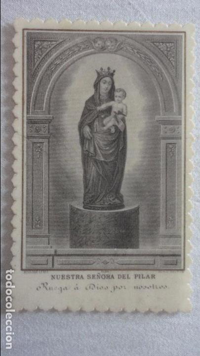 Postales: ANTIGUA ESTAMPA. VIRGEN NUESTRA SE&Ntilde;ORA DEL PILAR. BOUASSE-LEBEL. CELULOSA