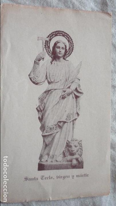 Postales: RECUERDO ACTOS RELIGIOSOS VI HOMENAJE DEMARCACION PARROQUIAL SANTA TECLA. PLAZA FORTUNA SANS 1958