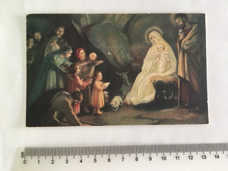Postales: ESTAMPA POSTAL ADORACI&Oacute;N AL NI&Ntilde;O JES&Uacute;S. H. 1940?