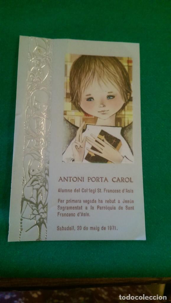 Postales: RECORDATORIO PRIMERA COMUNI&Oacute;N A&Ntilde;O 1971 - Foto 1